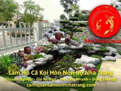 Làm Hồ Cá Koi Hòn Non Bộ Nha Trang